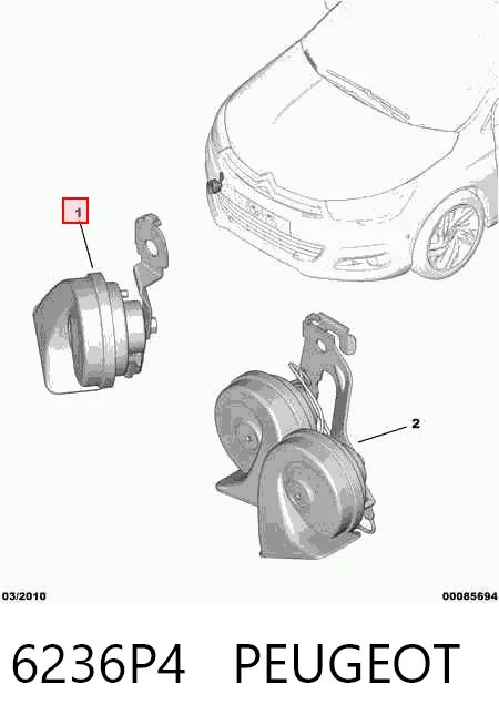 Comprar Claxon Citroen C4 II B7 a bajo precio