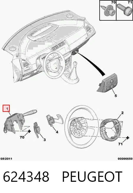  Conmutador columna dirección Citroen C4 