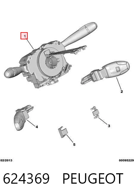  Conmutador columna dirección Citroen C-Elysee 