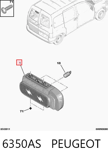 Comprar Luz de freno trasera adicional Citroen Berlingo  M a bajo precio
