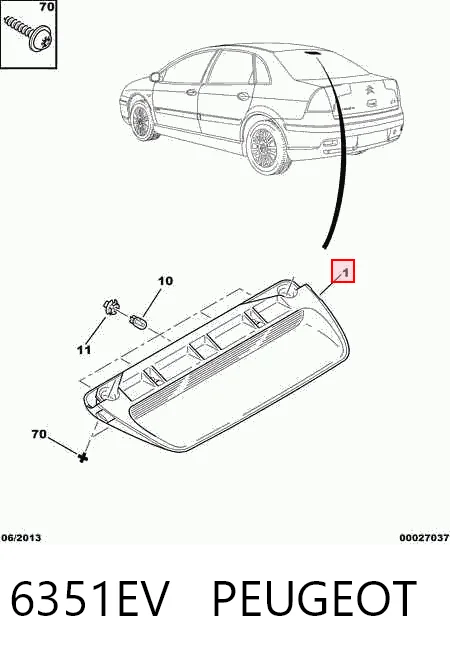 Comprar Luz de freno trasera adicional Citroen C5 DC a bajo precio