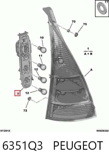 Piloto trasero derecho para Citroen C3 FC