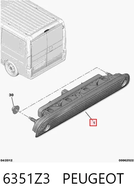 Luz de freno adicional Boxer  furgoneta (2006-2026) original desde 37,75 €