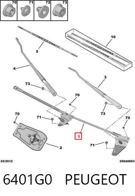 Comprar Trapezio del limpiaparabrisas Citroen Berlingo  M a bajo precio