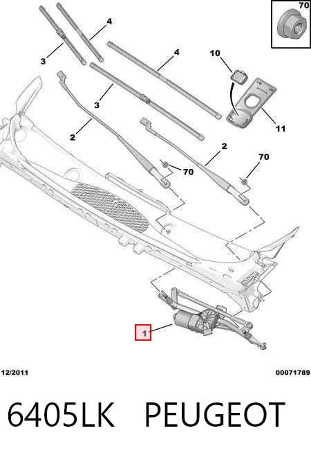 Comprar Trapezio del limpiaparabrisas Berlingo  B9