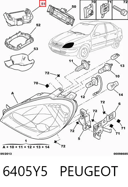 Comprar Sensor de lluvia Citroen Xsara  N68 a bajo precio