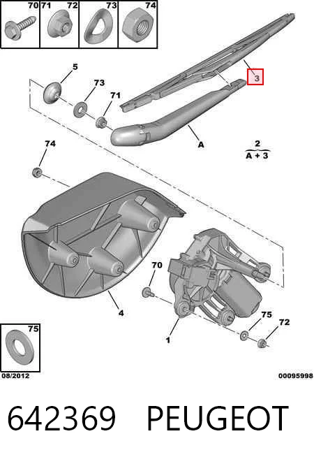 Limpiaparabrisas posterior Fiorino  bus (2008-2026) original desde 10,33 €
