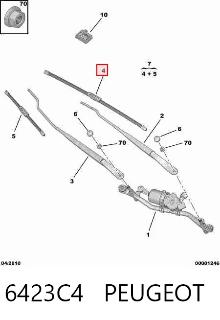 Precio del repuesto Escobillas de limpiaparabrisas delanteras C3 I hatchback