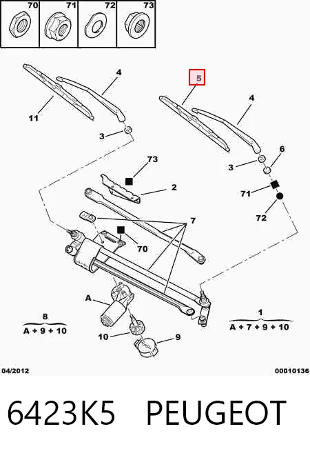Limpiaparabrisas delantera Citroen AX 