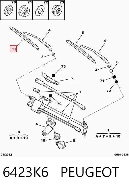 Limpiaparabrisas delantera conductor para Citroen AX  ZA