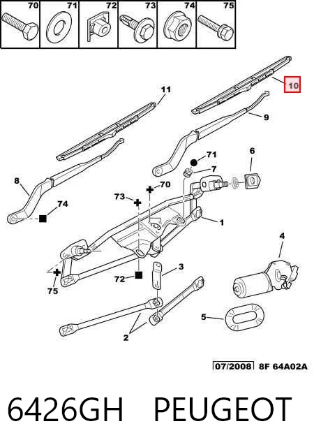 Limpiaparabrisas delantera copiloto para Ford Escort IV (AWF, AVF)