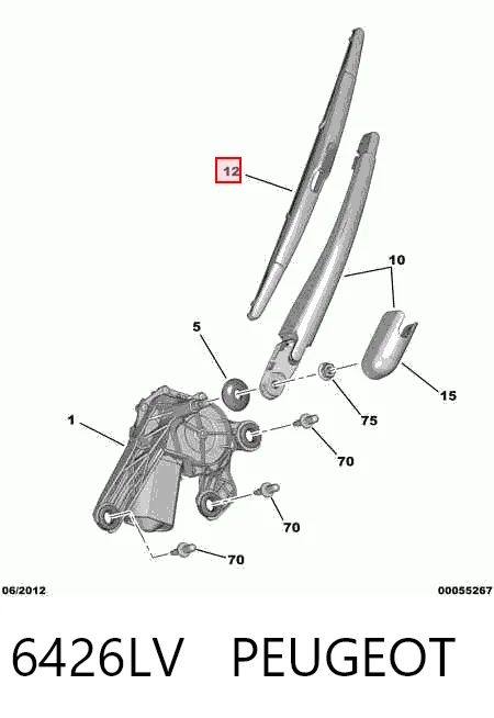 Limpiaparabrisas posterior 307  hatchback (2000-2012) original desde 7,04 €