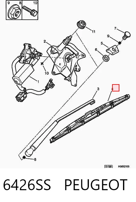 Limpiaparabrisas delantera copiloto Citroen ZX  (1991-1997)