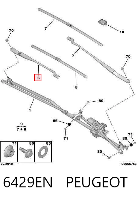 Comprar Brazo del limpiaparabrisas Peugeot 308 I 4A, 4C a bajo precio