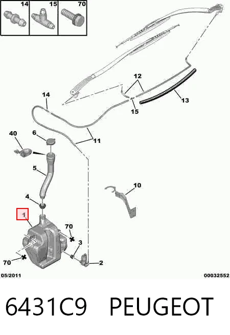 Deposito de agua de limpiaparabrisas Citroen C8  (EA, EB)