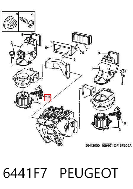 6441F7 Peugeot/Citroen Resistencia de calefacción