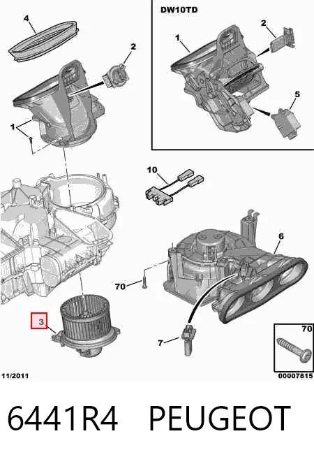 6441R4 Peugeot/Citroen Ventilador de habitáculo