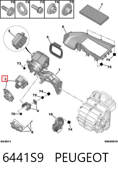 Ventilador interior para Citroen C8  (EA, EB)