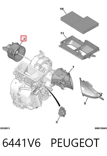 Ventilador de habitáculo Peugeot 207  (2006-2015)