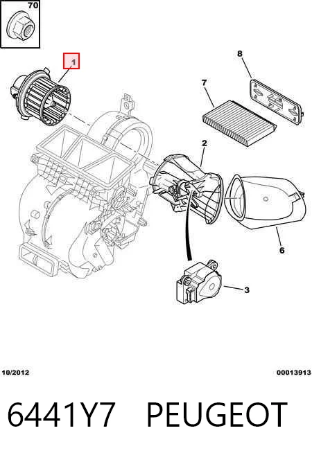 Ventilador habitáculo Peugeot 307  hatchback comprar en España