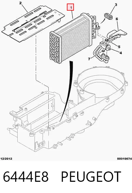 Evaporador de aire acondicionado para Fiat Ducato 230L