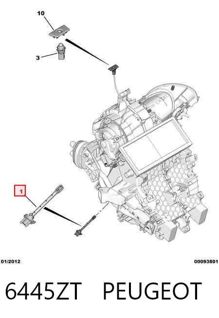 Sensor de la temperatura interior 95517555 Opel