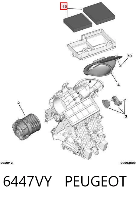 6447VY Peugeot/Citroen Filtro antipolen