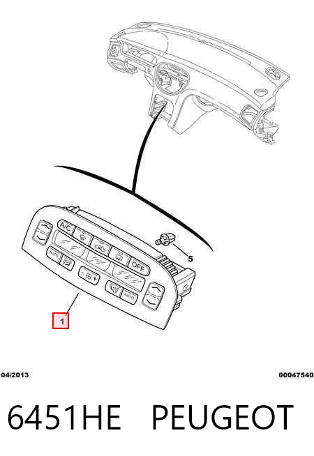 Comprar Módulo de modos de calefacción/aire acondicionado Peugeot 607  9D, 9U a bajo precio