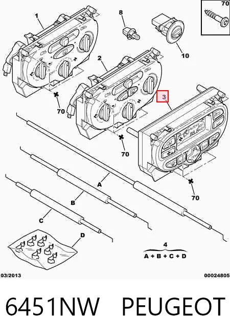 Comprar Módulo de modos de calefacción/aire acondicionado Citroen Xsara  N68 a bajo precio