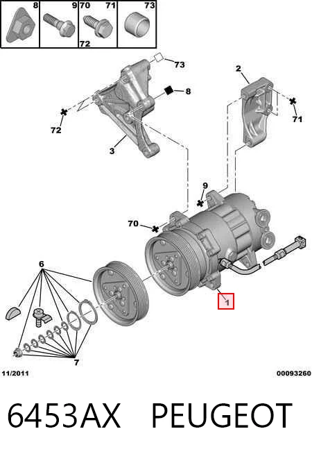 Compresor de aire acondicionado AC79 Cargo