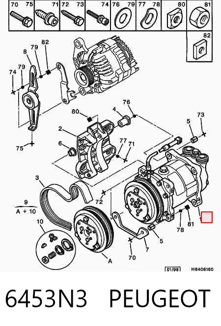 Comprar Compresor de aire acondicionado Peugeot 205 II 20A, C
