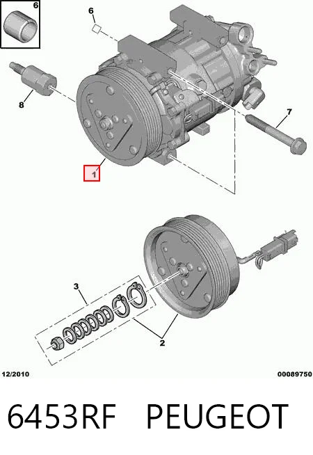 6453RF Peugeot/Citroen Compresor climatizador