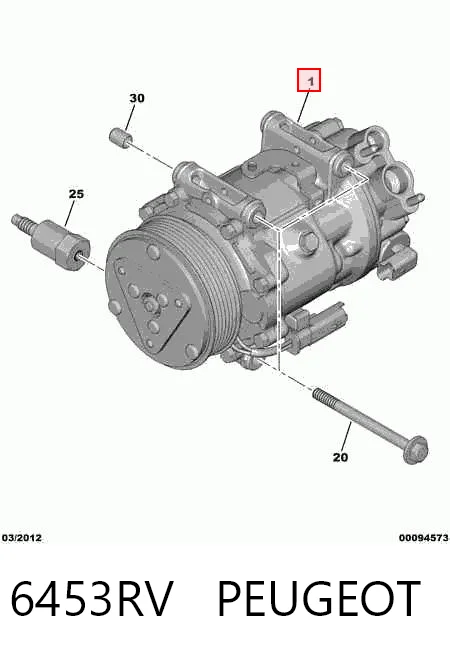 6453RV Peugeot/Citroen Compresor climatizador