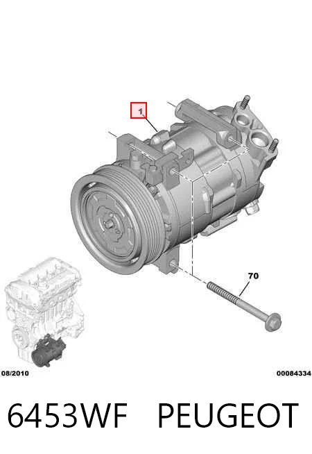6453WF Peugeot/Citroen Compresor climatizador