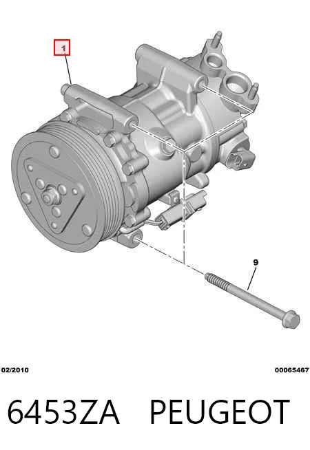 6453ZA Peugeot/Citroen Compresor climatizador