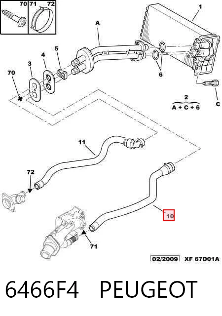 6466F4 Peugeot/Citroen