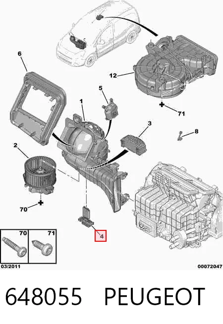 648055 Peugeot/Citroen Resistencia de calefacción