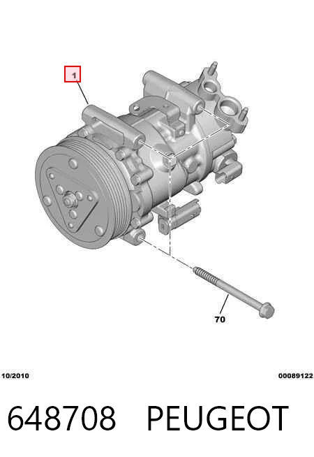 648708 Peugeot/Citroen Compresor climatizador