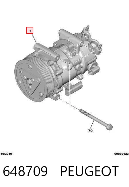 648709 Peugeot/Citroen Compresor climatizador