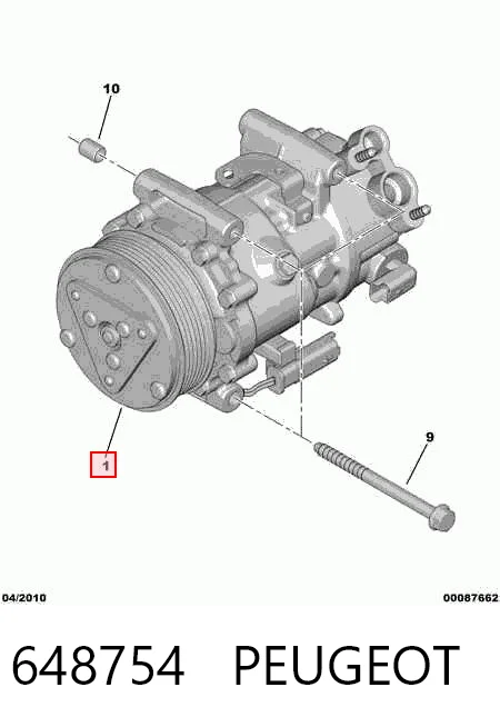 648754 Peugeot/Citroen Compresor climatizador