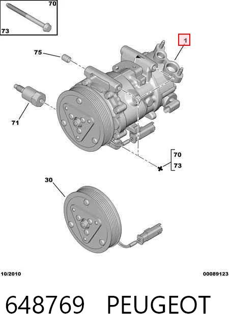 648769 Peugeot/Citroen Compresor climatizador