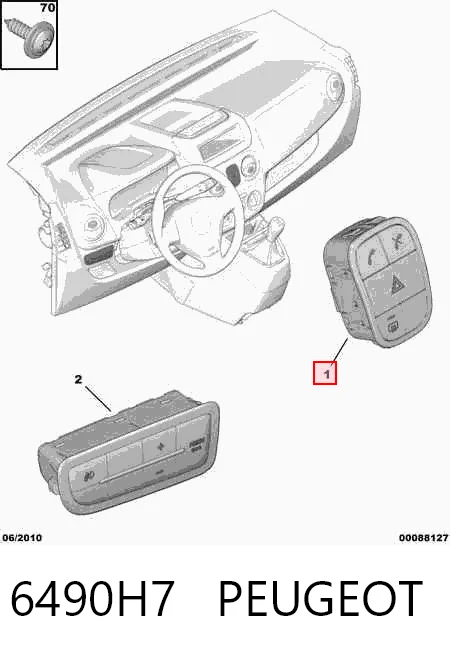  Boton de luz de emergencía Fiat Fiorino 