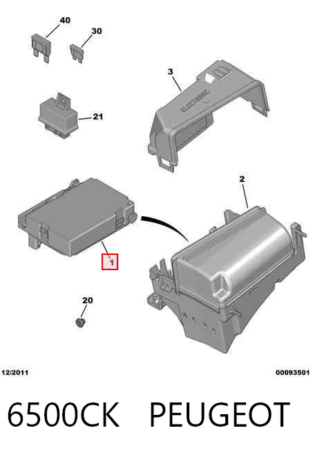 Caja de relés y fusibles para Citroen Jumpy II 