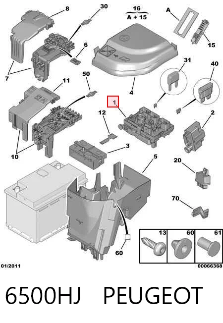  Caja de fusibles Citroen Berlingo 