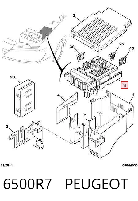 Caja de relés y fusibles para Citroen C3 I FC