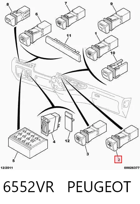 Comprar Botón de emergencia Citroen Jumpy I BS, BT, BY, BZ a bajo precio