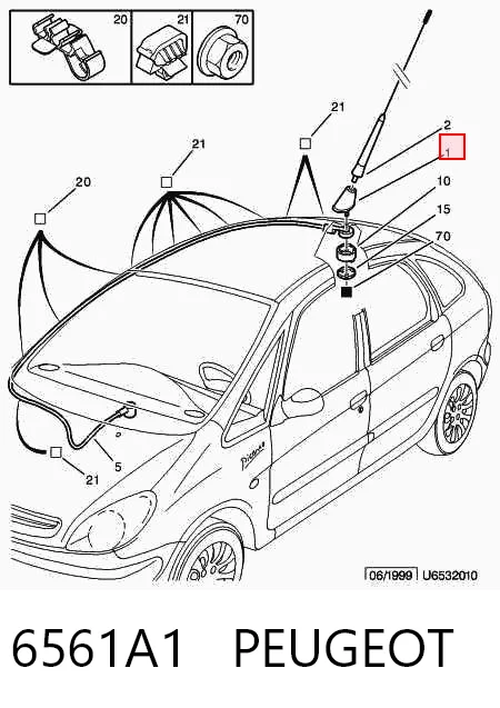 Comprar Antena Citroen Xsara  N68 a bajo precio
