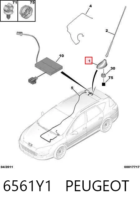 Comprar Antena Peugeot 307 3H a bajo precio