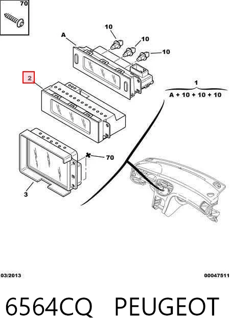 Comprar Pantalla multifunción Peugeot 607  9D, 9U a bajo precio