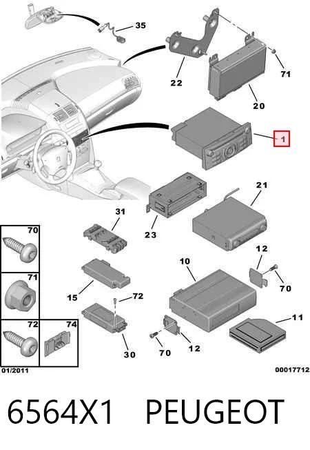 Radio para Peugeot 407 SW 6E